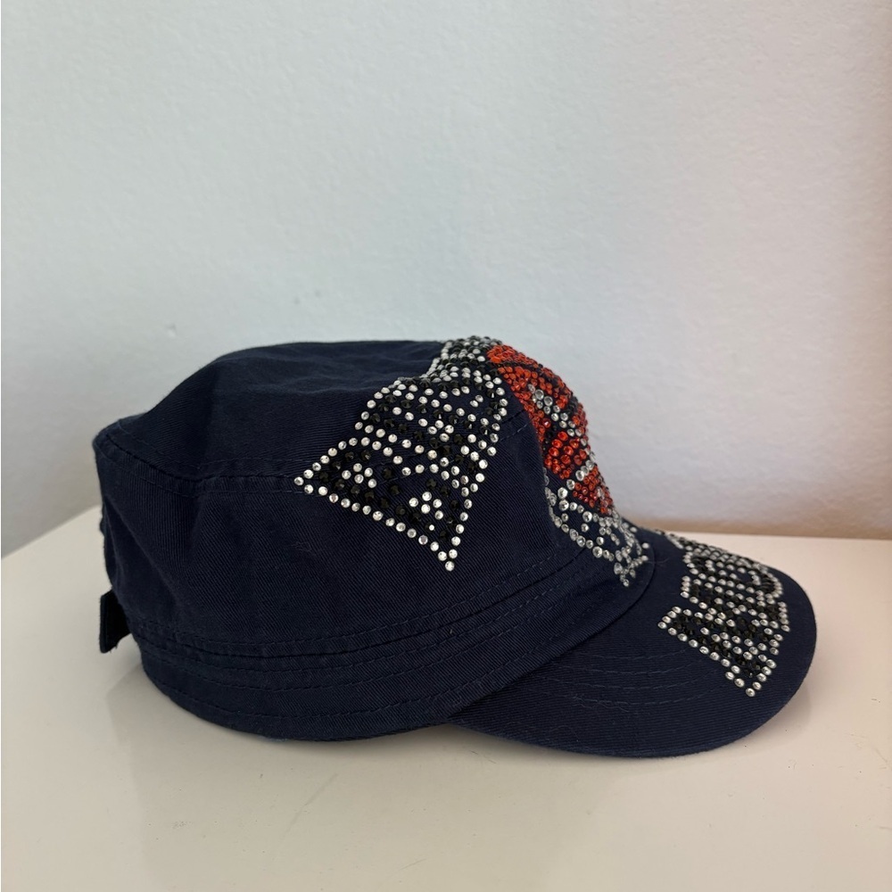 Basketball Mom 🏀 Bling 90s Y2K Navy Blue Military Style Hat - Picture 10 of 14